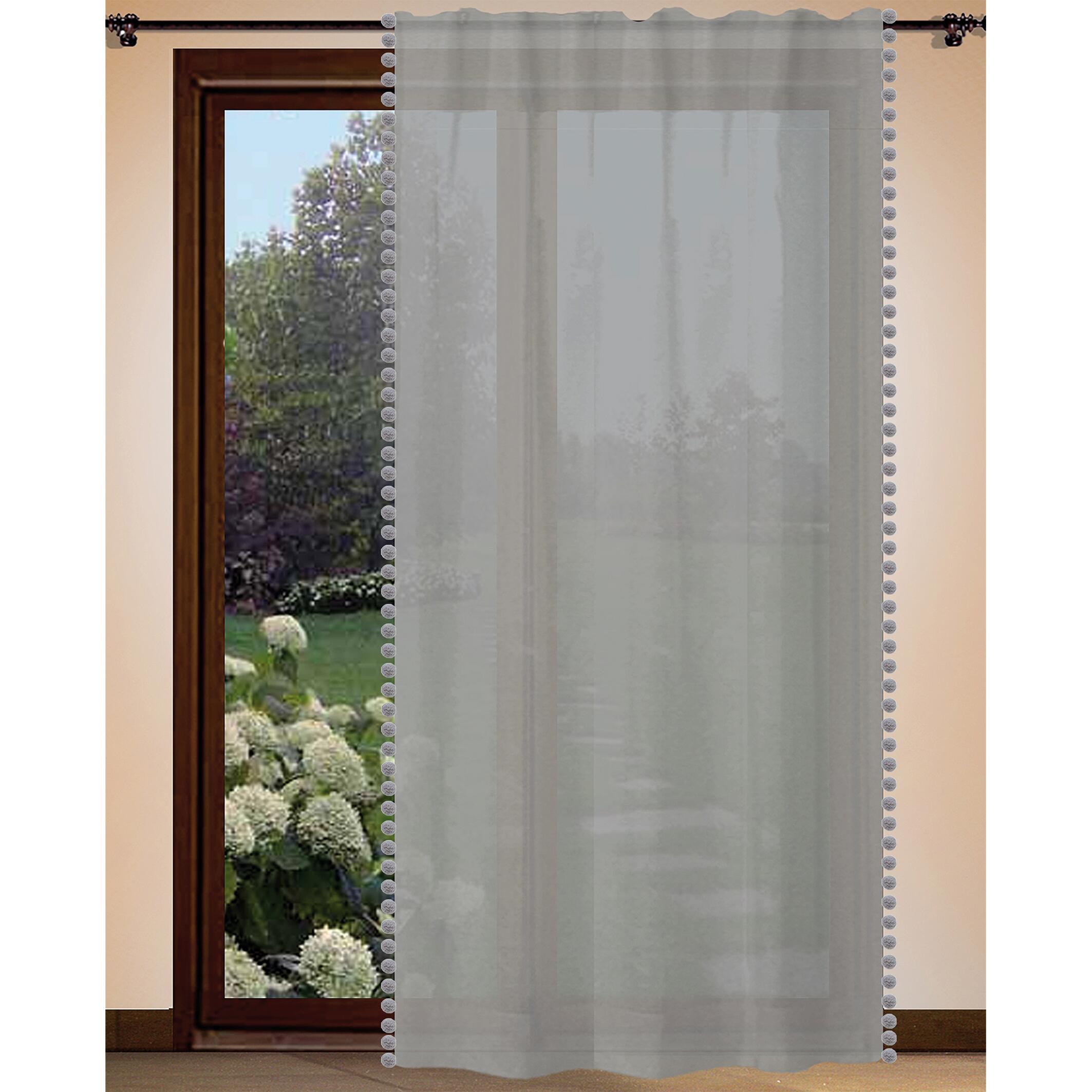 Tenda Pon pon grigio tunnel 150 x 280 cm | Leroy Merlin