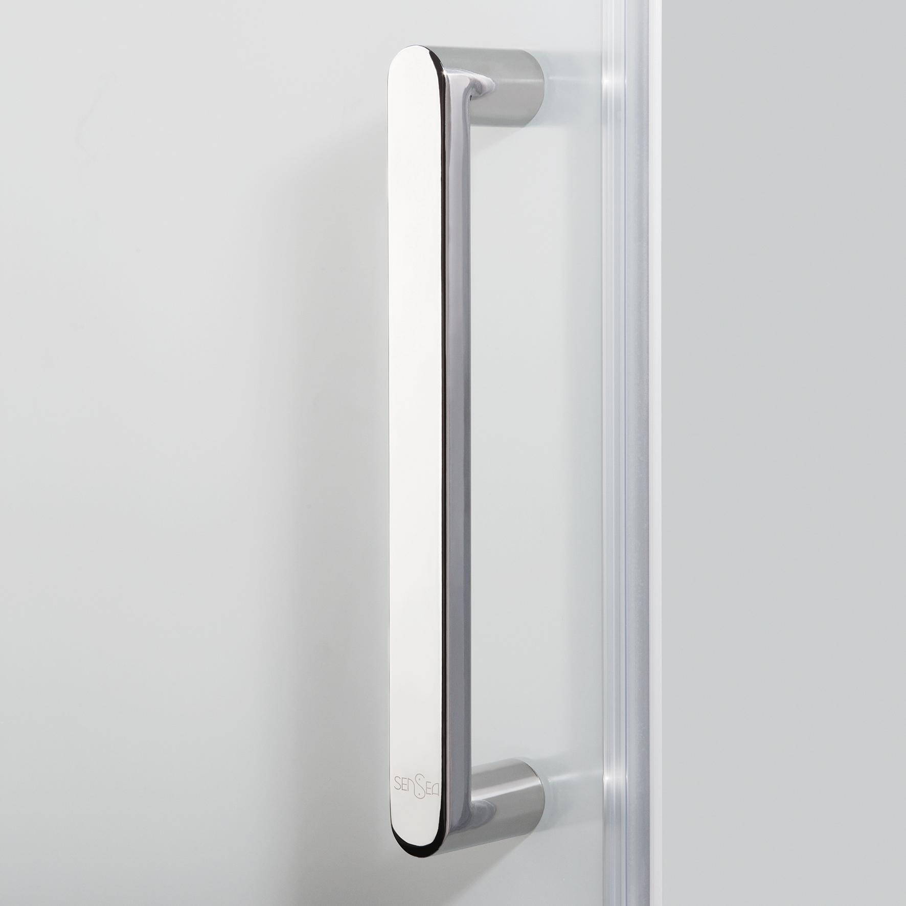 Porta doccia scorrevole Quad 100 cm, H 190 cm in vetro, spessore 6 mm serigrafato silver - 3