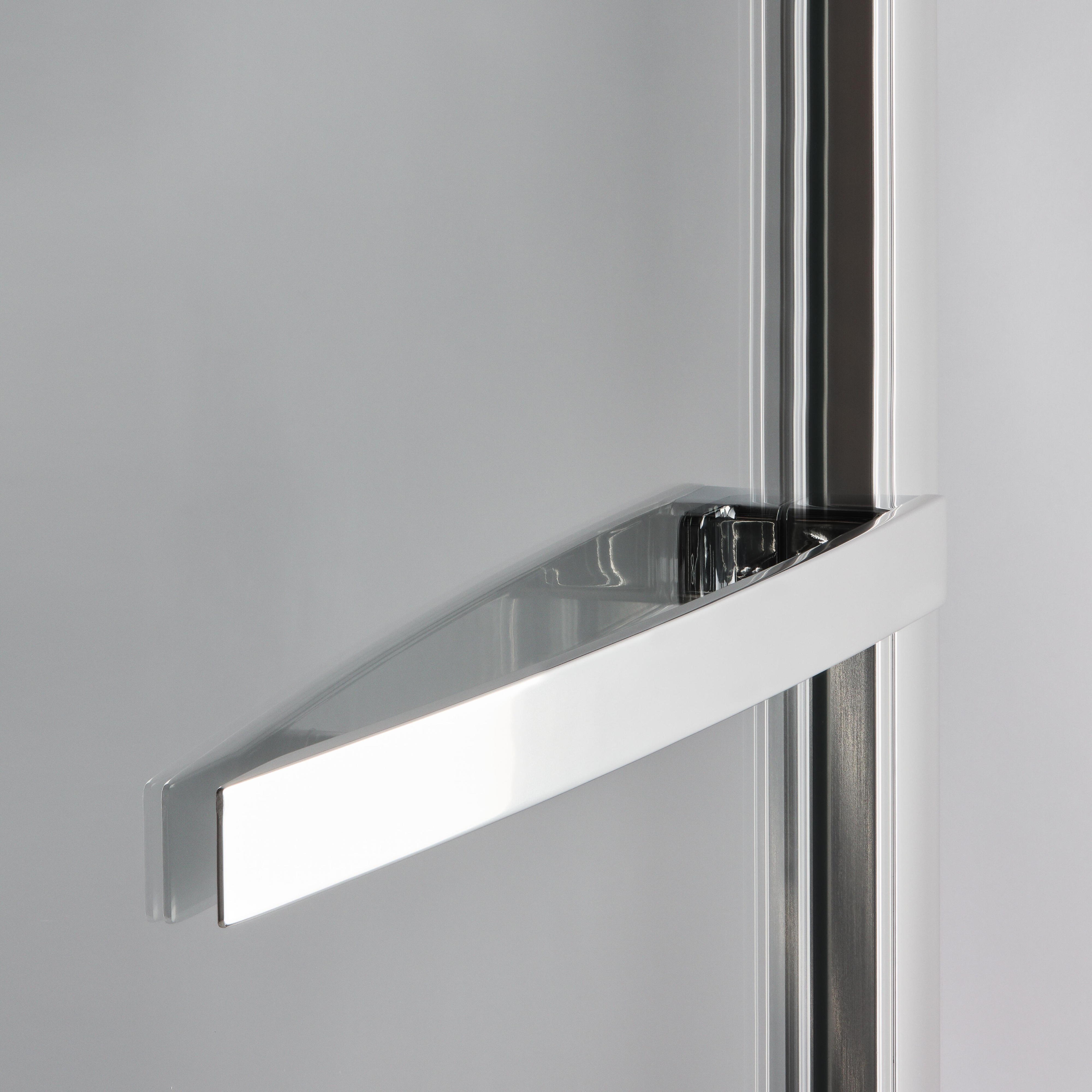 Porta doccia battente Namara 160 cm, H 195 cm in vetro temprato, spessore 8 mm trasparente silver - 3