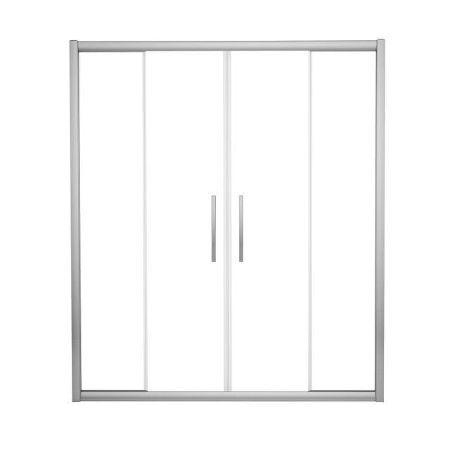 Porta doccia scorrevole Namara 160 cm, H 195 cm in vetro temprato, spessore 8 mm trasparente silver - 1