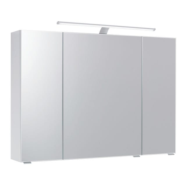 Specchio Contenitore Con Luce Solitaire L 98 X P 17 X H 70 Cm Grigio Laminato Leroy Merlin Leroy Merlin Specchi Contenitori Bagno