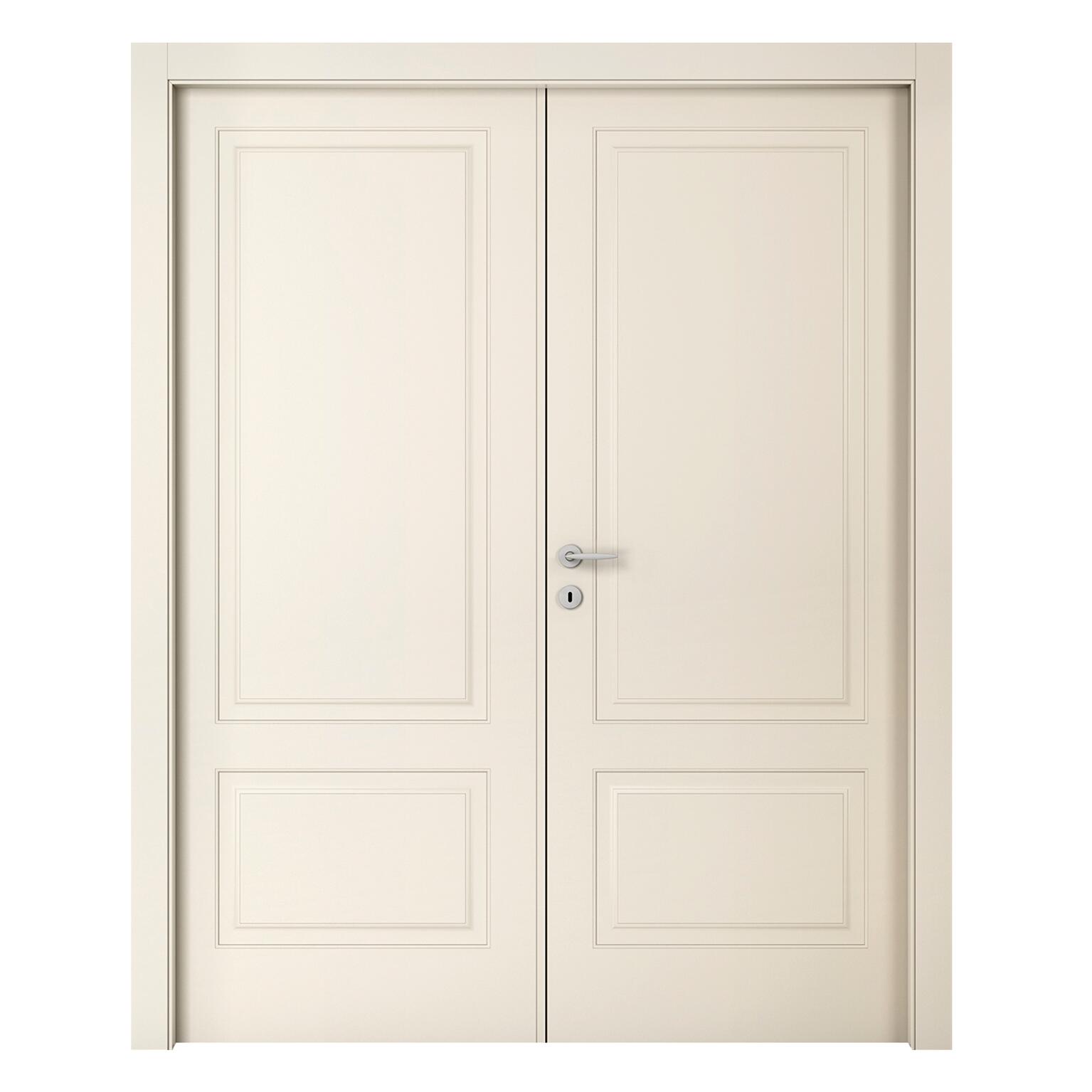 Porta A Battente Twin 2 Ante Bianco Crema L 160 X H 210 Cm Destra 