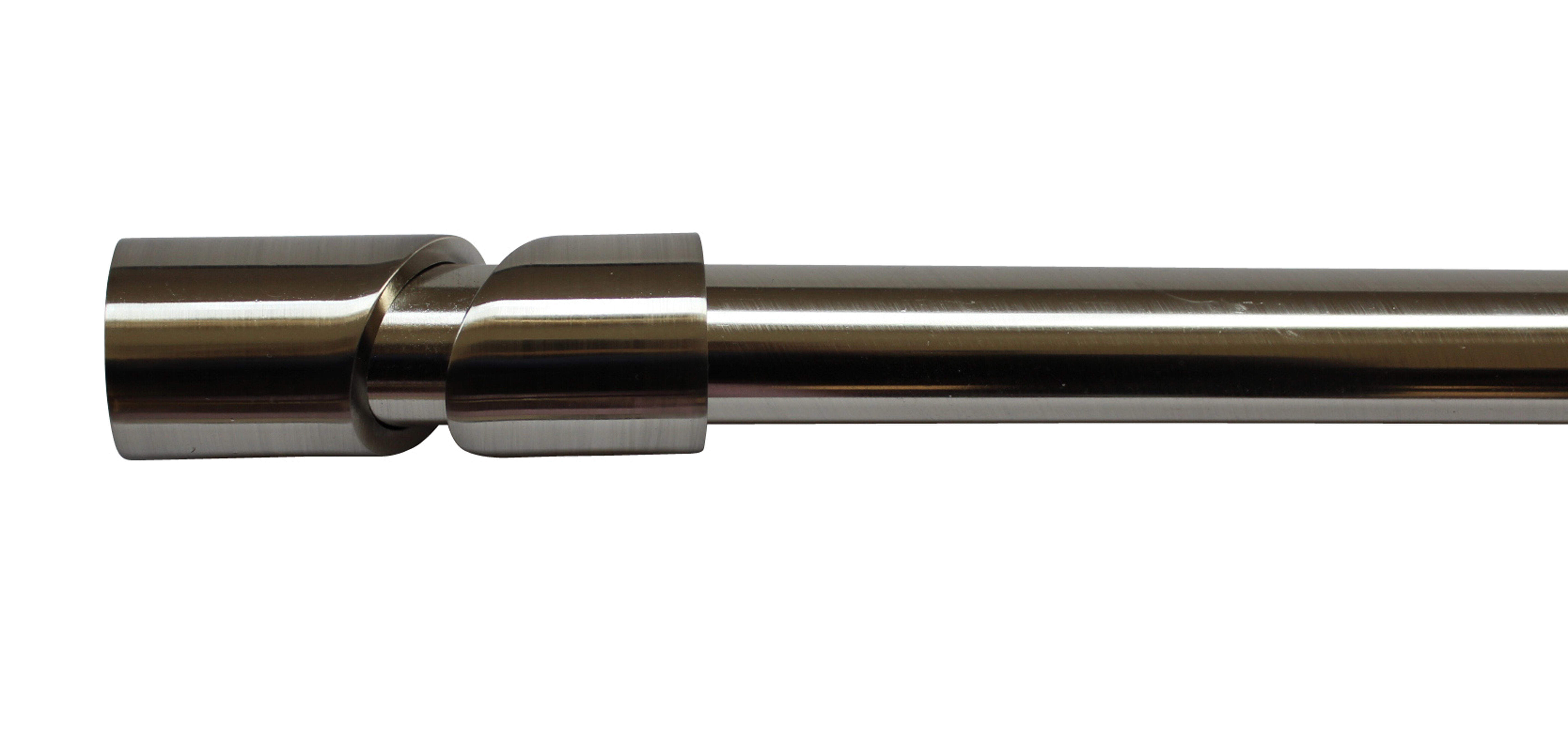 Kit Bastone Per Tende Metallico 25mm - Montaggio A Soffitto, Effetto Acciaio Inox, Incl. Supporti E Anelli - Foto 4