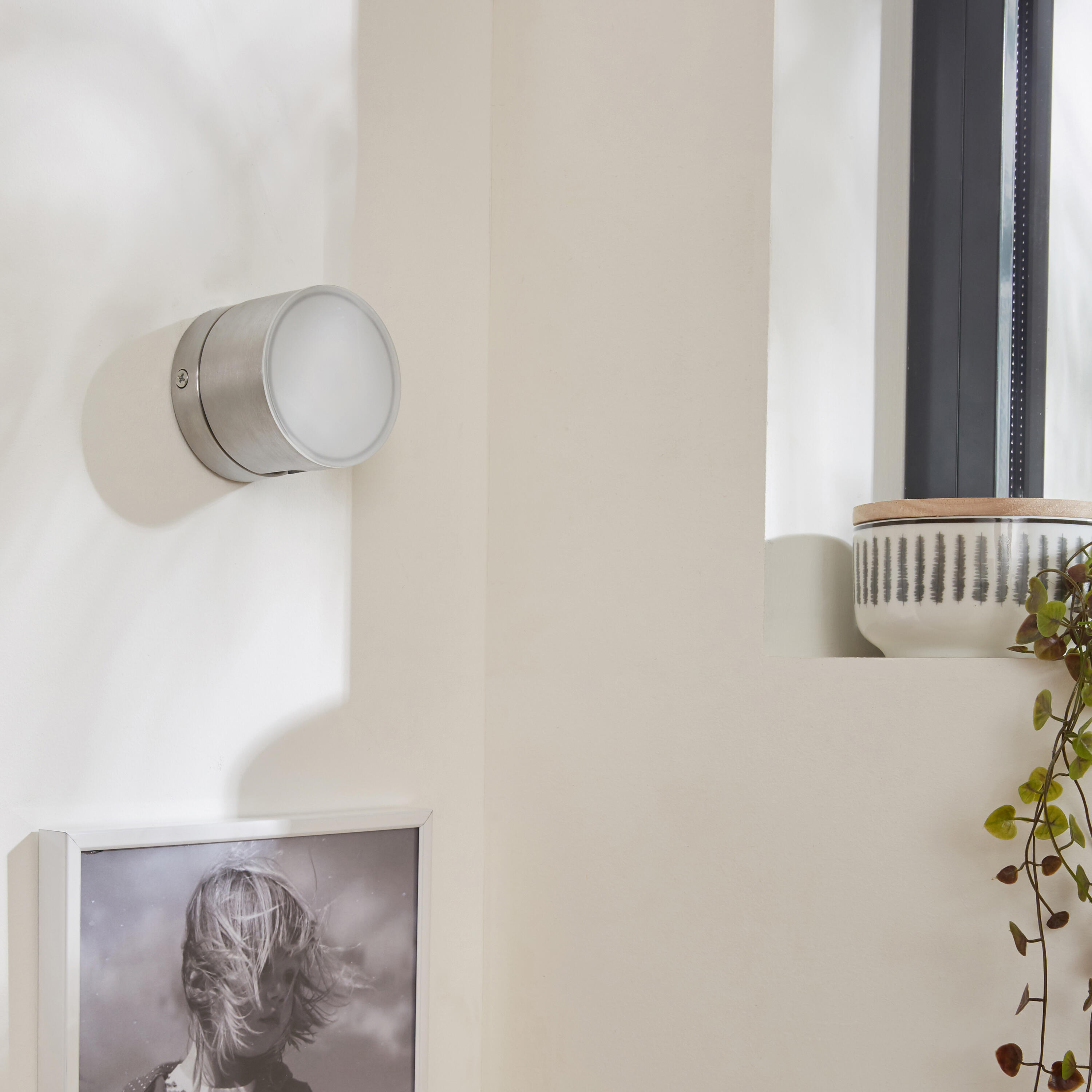 Applique design Dopan LED cromo, in alluminio, 7x9 cm, INSPIRE Leroy