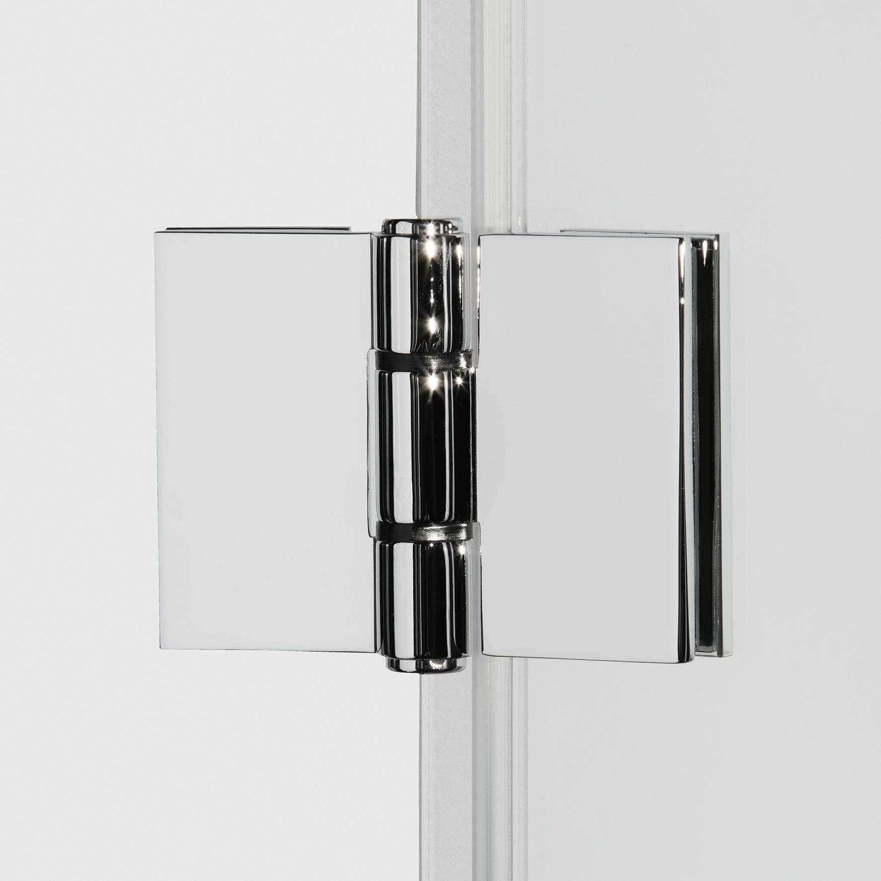 Porta doccia pieghevole Record 101 cm, H 195 cm in vetro temprato, spessore 6 mm trasparente silver - 3