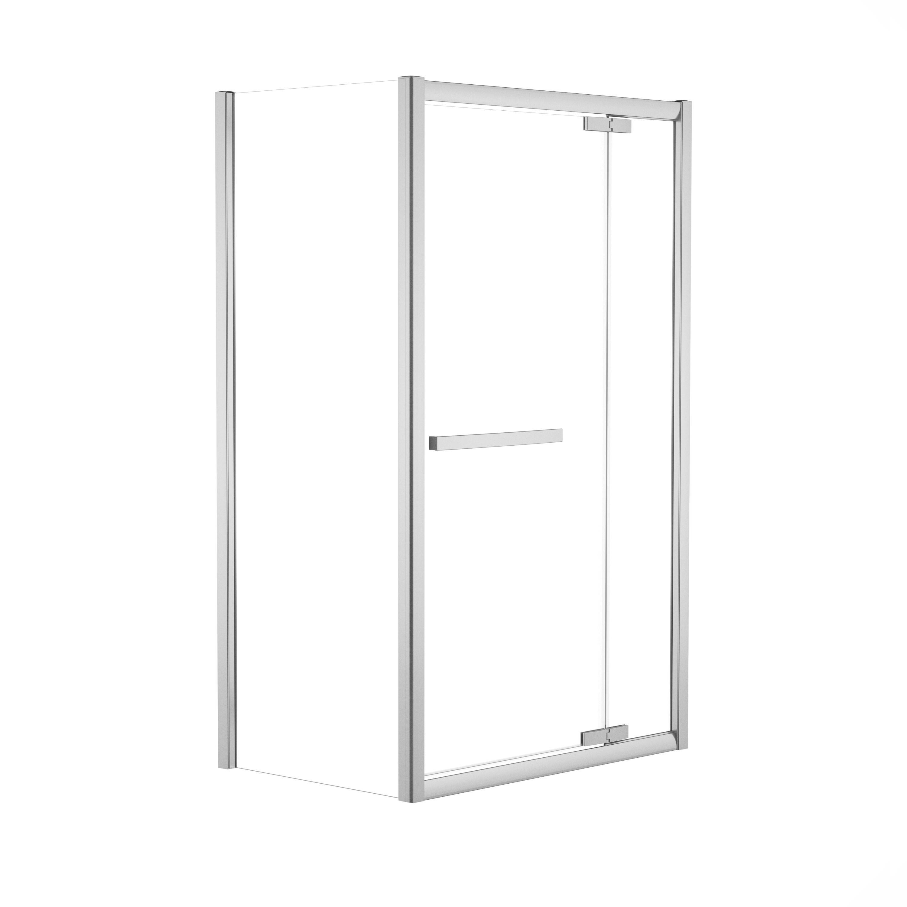 Porta doccia rettangolare Namara 120 x 80 cm, H 195 cm in vetro temprato, spessore 8 mm trasparente argento - 3