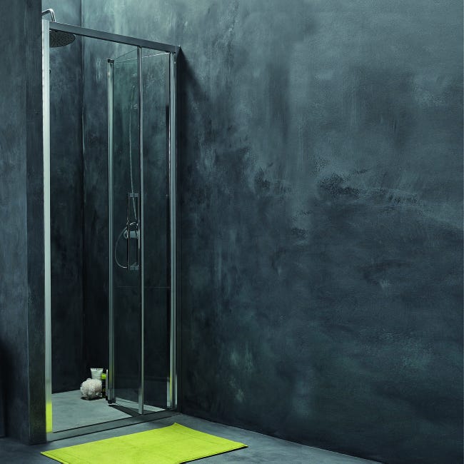 Porta doccia pieghevole PURITY3 170 cm, H 195 cm in vetro, spessore 6 mm trasparente cromato - 1