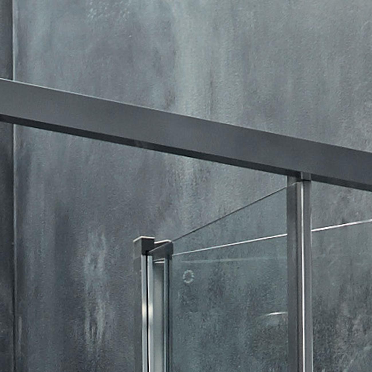 Porta doccia pieghevole PURITY3 170 cm, H 195 cm in vetro, spessore 6 mm trasparente cromato - 2