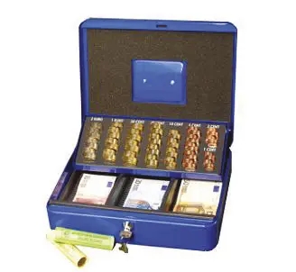 Cassetta porta valori TECHNOMAX euro4e in acciaio blu L 30 x P 24 x H 9 cm - 3