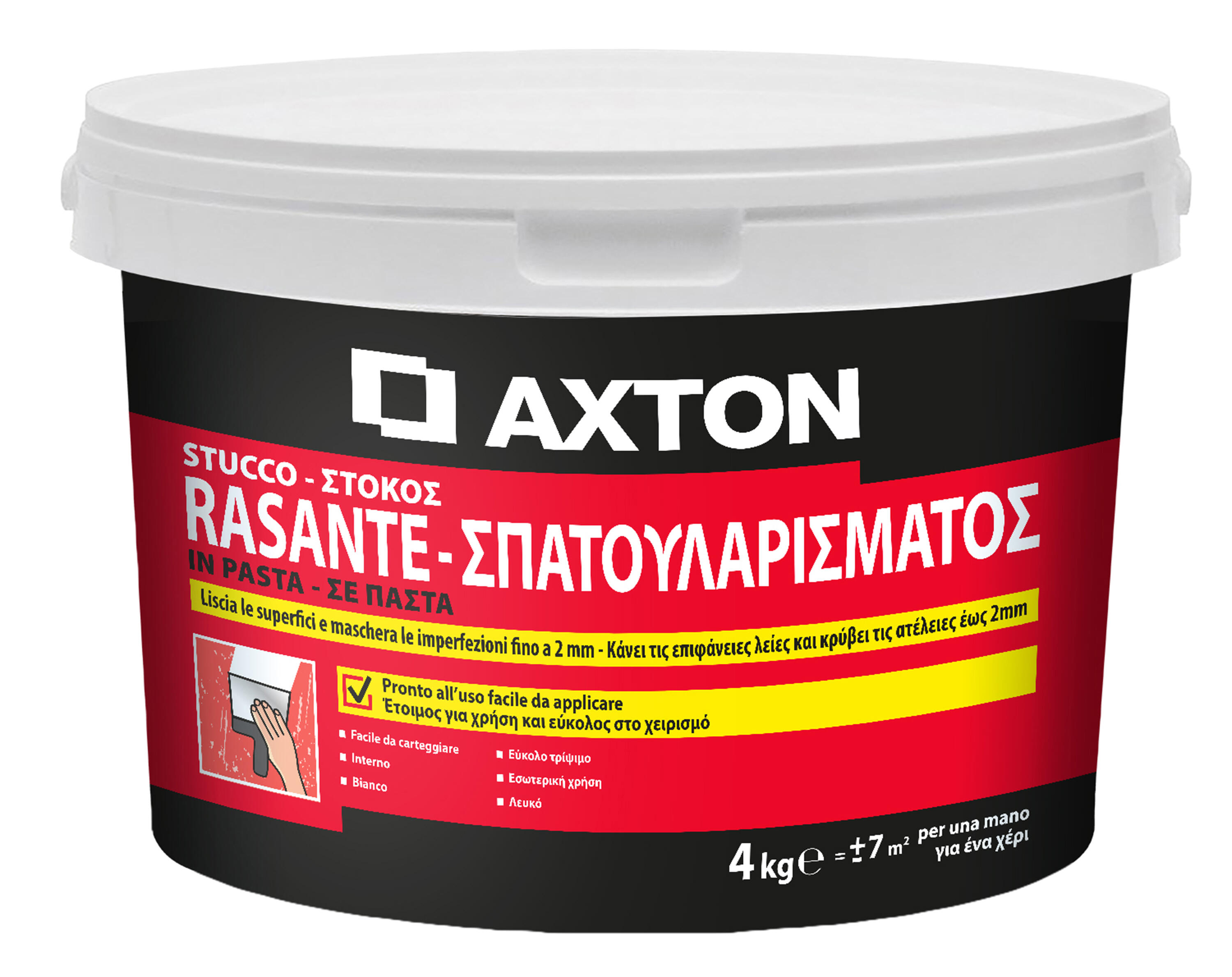 Stucco in pasta AXTON Rasante 4 kg bianco - 3