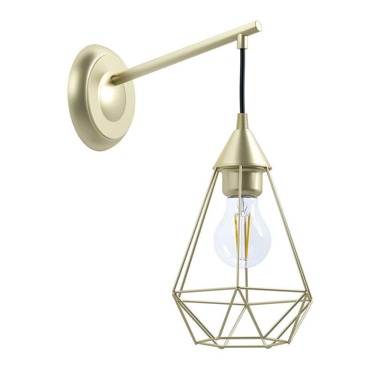 Applique design Byron oro, in metallo, 37.5x18 cm, INSPIRE Leroy Merlin