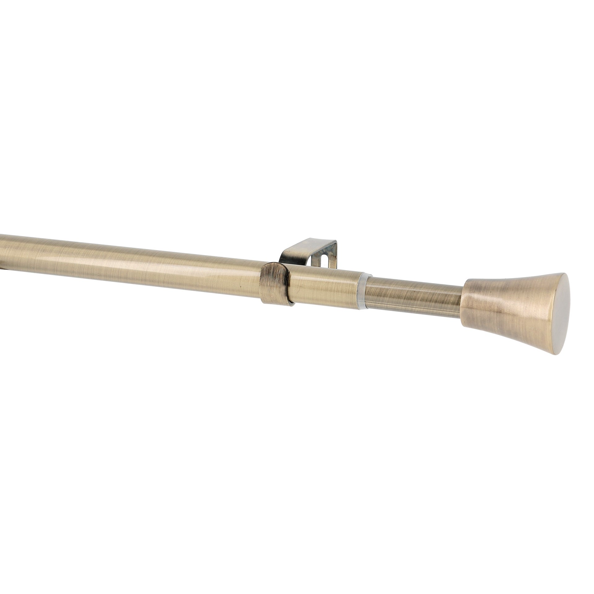 Kit bastone per tenda estensibile Cilindro in metallo Ø 16/19 mm dorato anticato da 120 a 210 cm