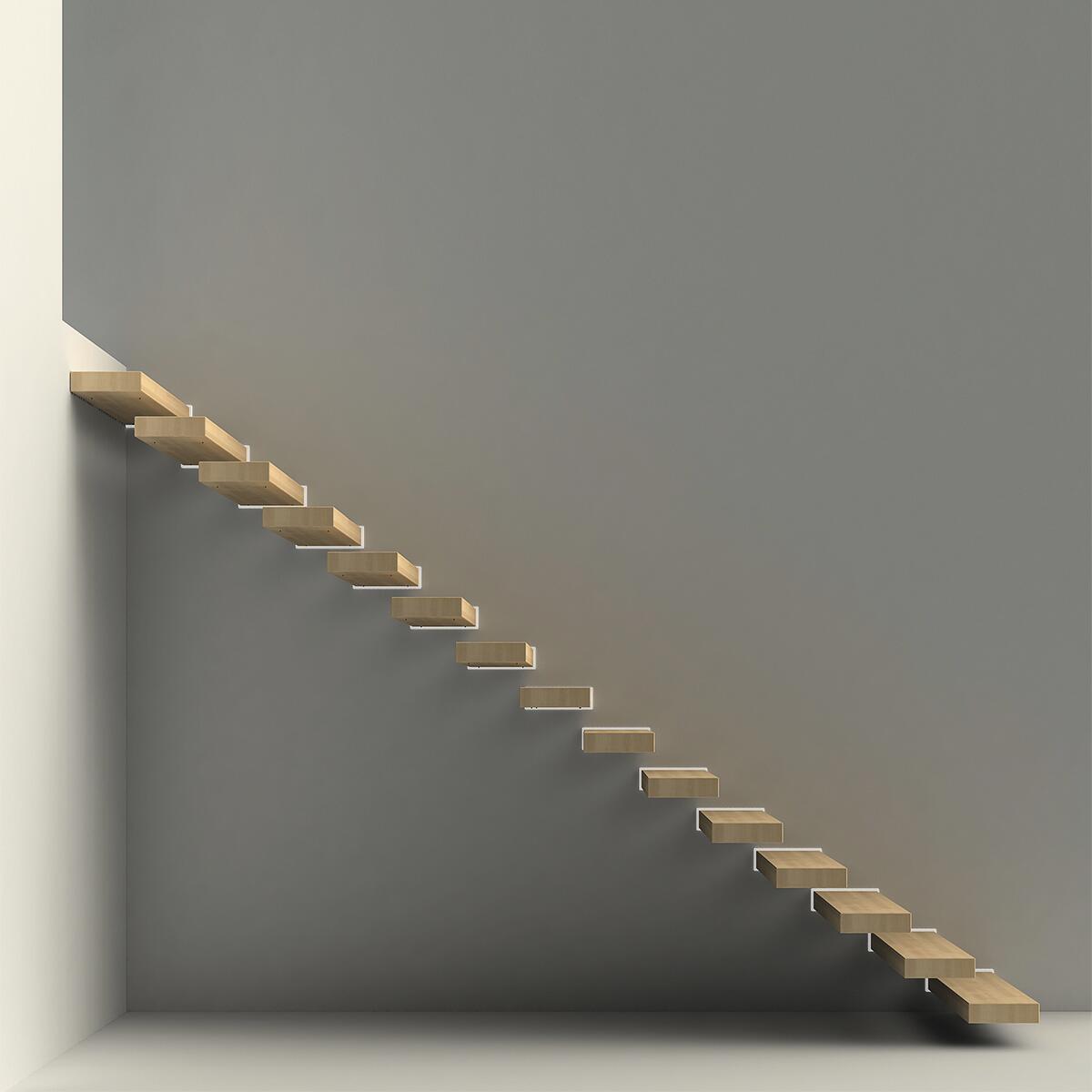 Gradino Wall in legno bianco L 900 mm H 300 mm | Leroy Merlin