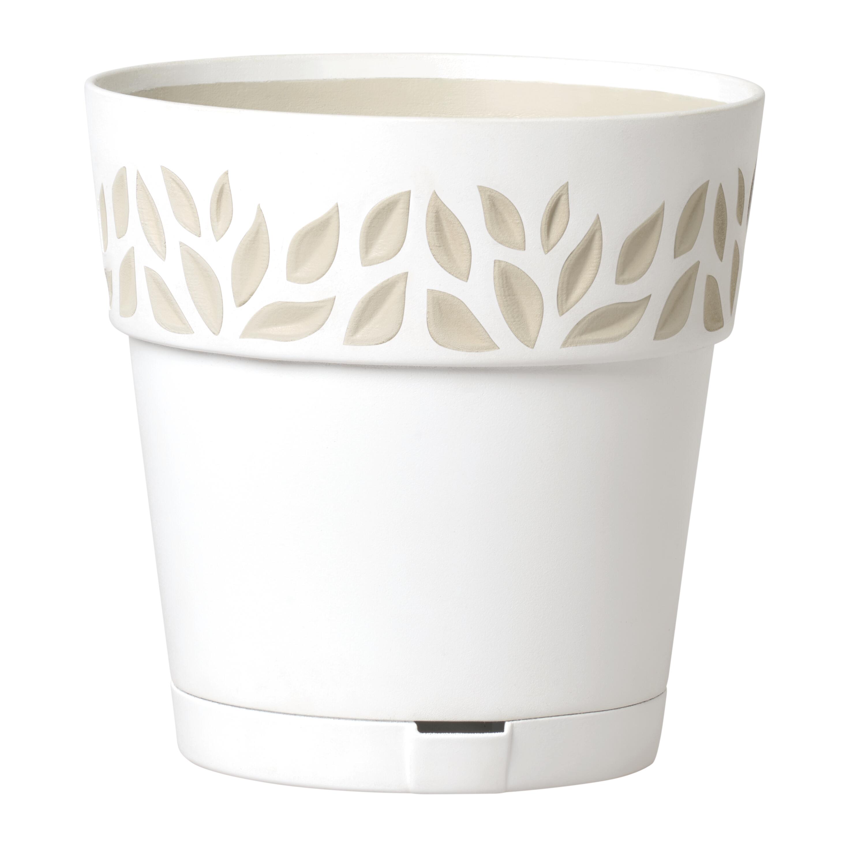 Vaso 68x55 cm in Polipropilene con Riserva d'Acqua e Sottovaso Tulli