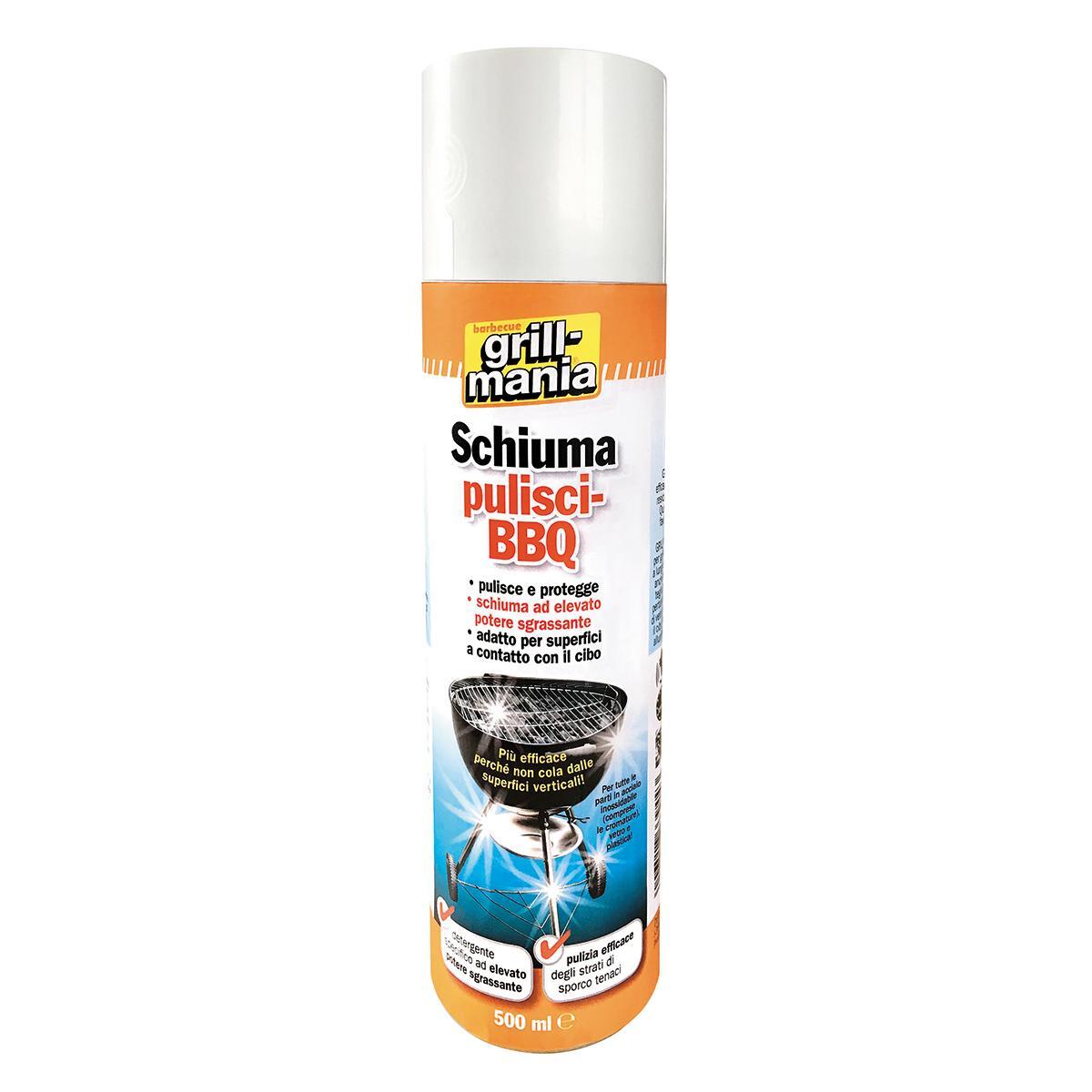 Prodotto detergente per pulitura barbecue in schiuma