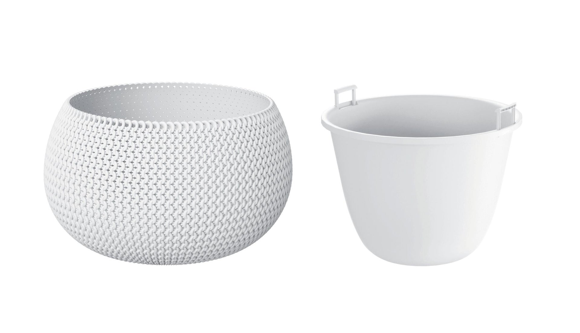 Vaso Splofy PROSPERPLAST in plastica colore bianco H 21 cm, 37 cm