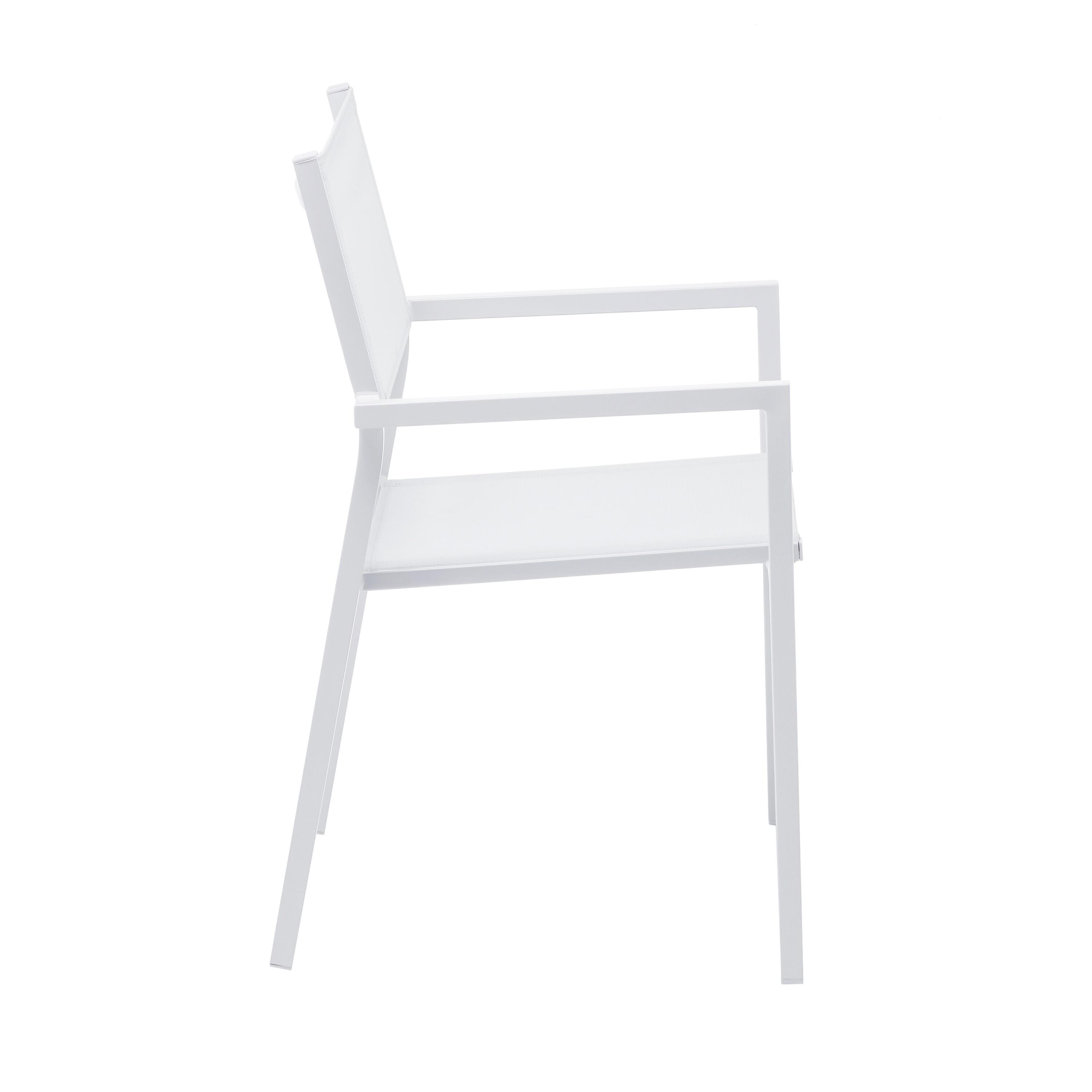 Art. CHY01 - SEDIA AMALFI IN ALLUMINIO - TEXTILENE NERO - ARGNETO
