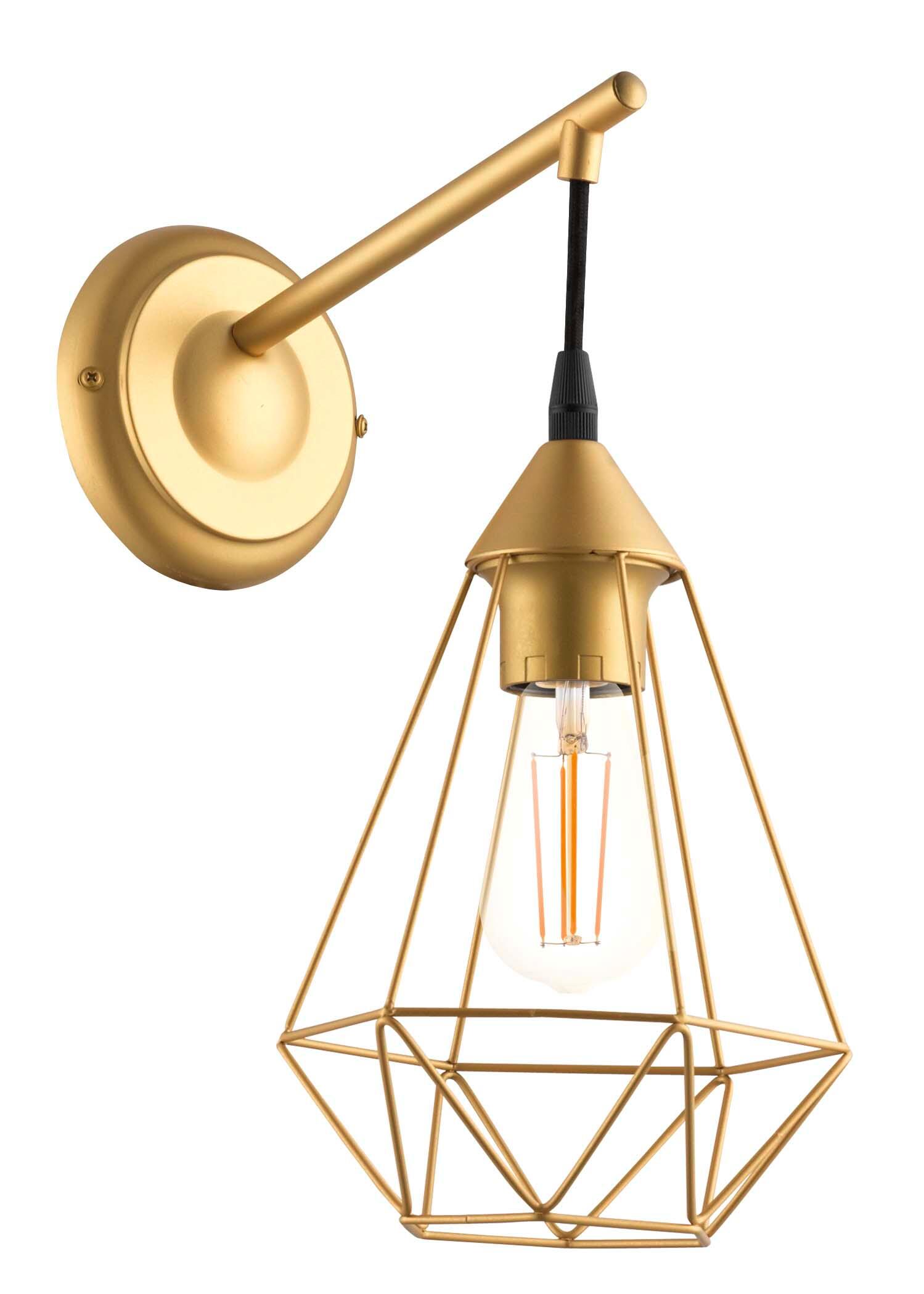 Applique design Byron oro, in metallo, 37.5x18 cm, INSPIRE Leroy Merlin