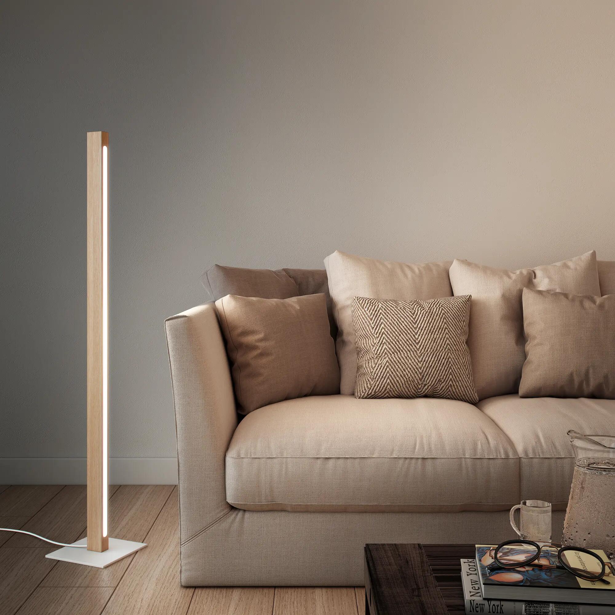 Lampada da terra Namu marrone, in legno, H119cm LED integrato INSPIRE - 5