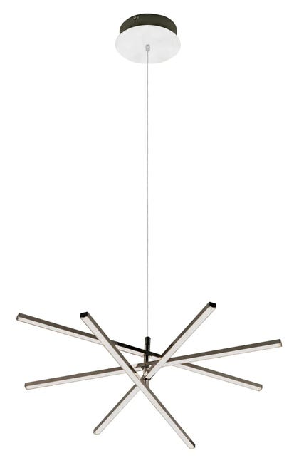 Lampadario Moderno Concord cromo, in metallo, D. 60 cm, L. 60 cm, 4 luci, INSPIRE - 1