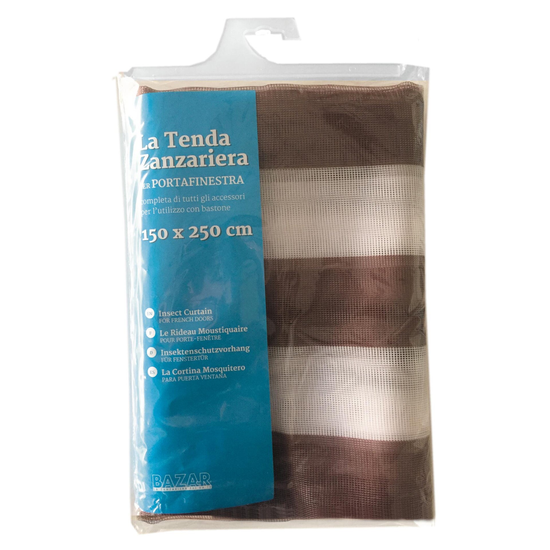 Tenda zanzariera ad anelli L 150 x H 250 cm bianco