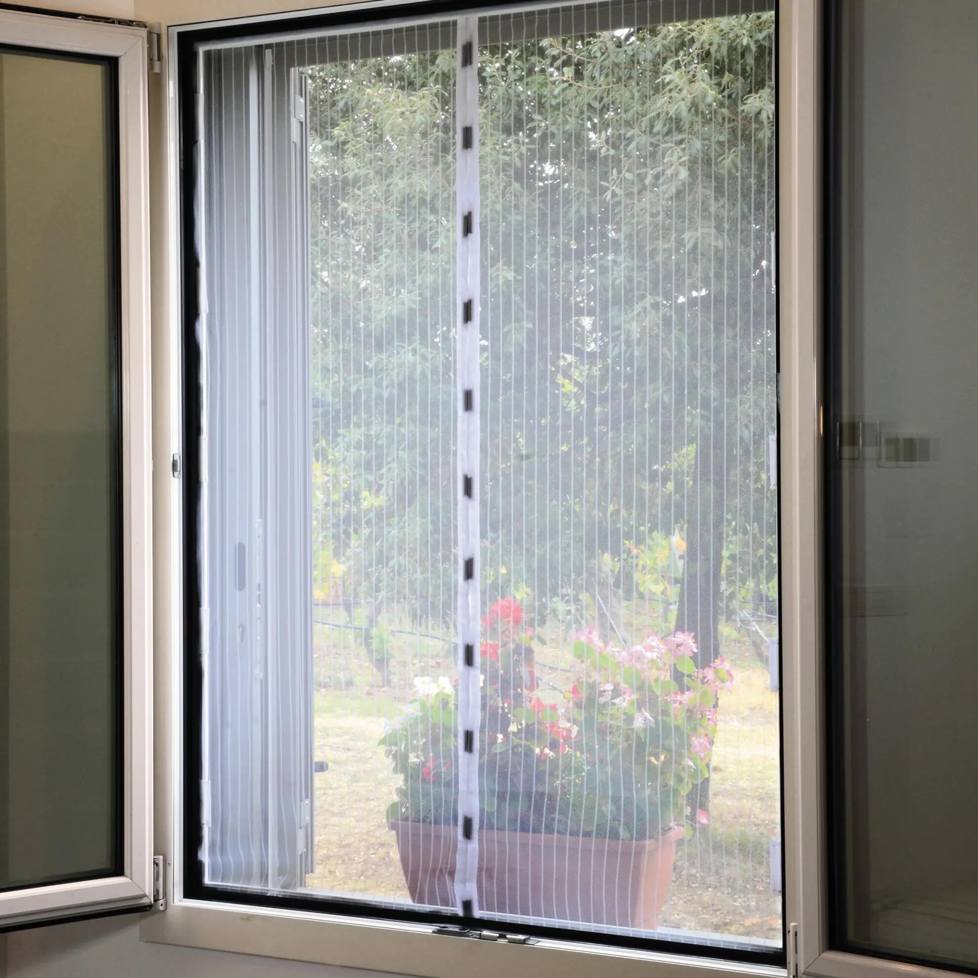 Tenda zanzariera magnetica per finestra L 150 x H 150 cm nero - 2