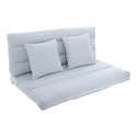 Set Di 2 Cuscini Per Pallet Esterno/Interno - Impermeabili, Con Cinghie Di Fissaggio, Verde Scuro 120x80 + 120x40 Cm
