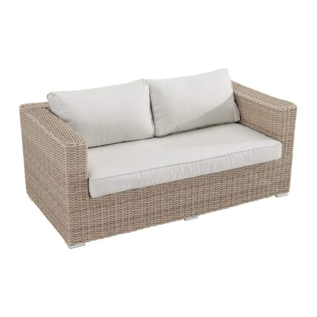 Divano Da Giardino Con Cuscino 2 Posti In Alluminio Costarica Naterial Colore Naturale Leroy Merlin