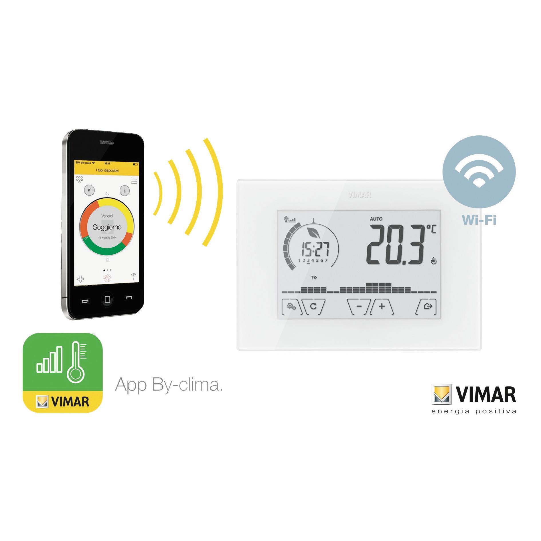 Termostato VIMAR Touch screen WiFi 02907 bianco - 4