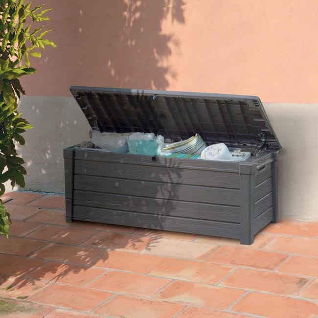 baule da esterno in resina 145 x 70 cm leroy merlin