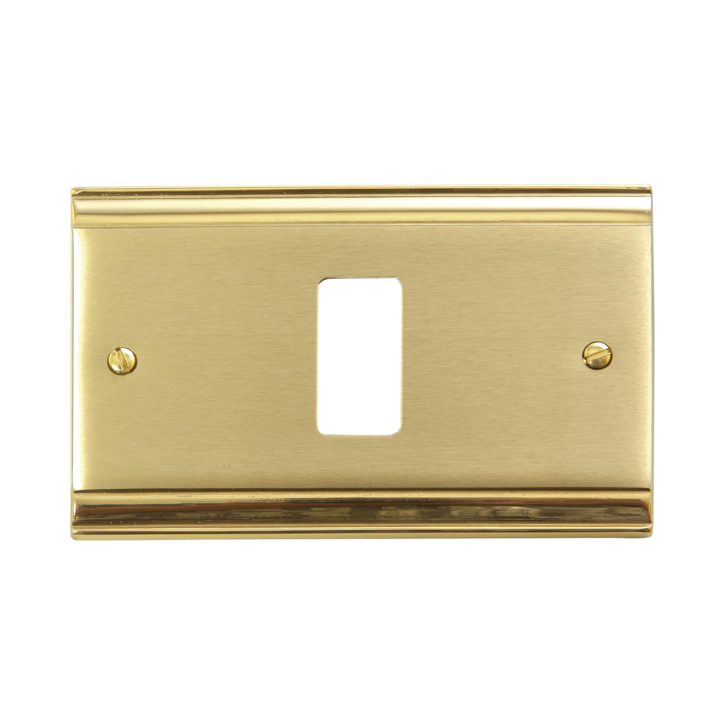 Placca Copri Interruttore Mandelli Magic, Ottone Oro Satinato, Modello 856 BAIA, Usato - Foto 2