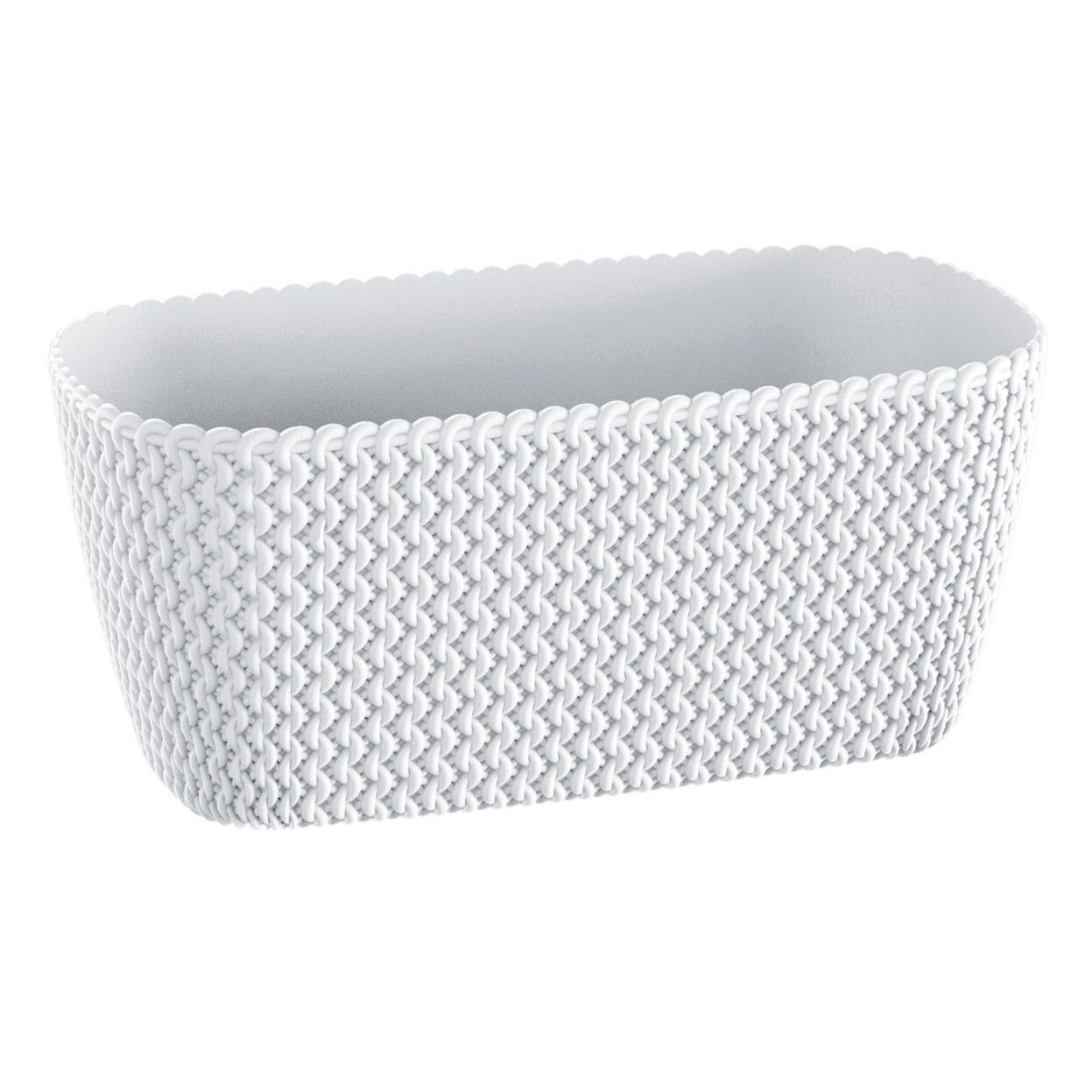 Cassetta portafiori Splofy PROSPERPLAST in plastica colore bianco H 13 cm, L 30 x P 16 cm