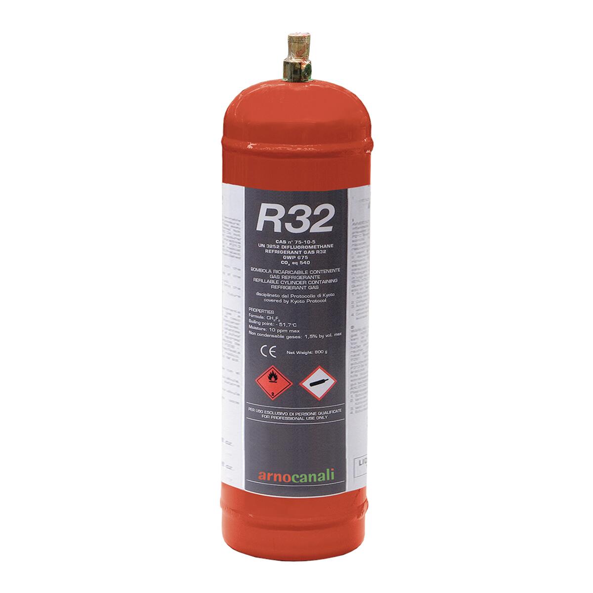 Bombola gas refrigerante climatizzatore R32 2 L 1.8 kg