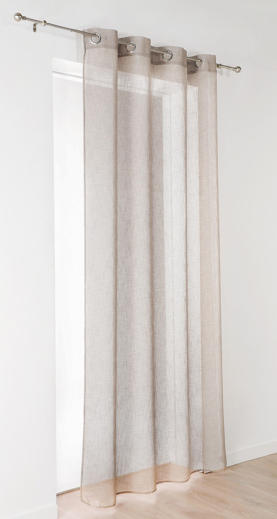 Douceur d'Intérieur, Tenda con occhielli (140 x 280 cm) Velvetine Giallo, Velvetina