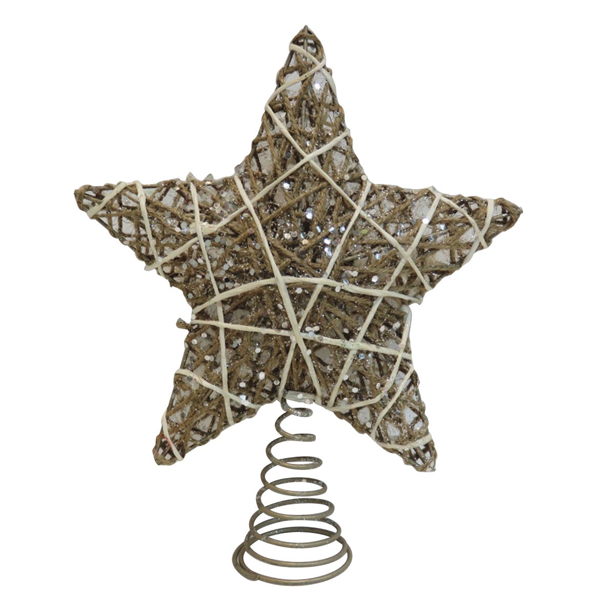 Puntale per albero di natale biancoin metallo H 30 cm
