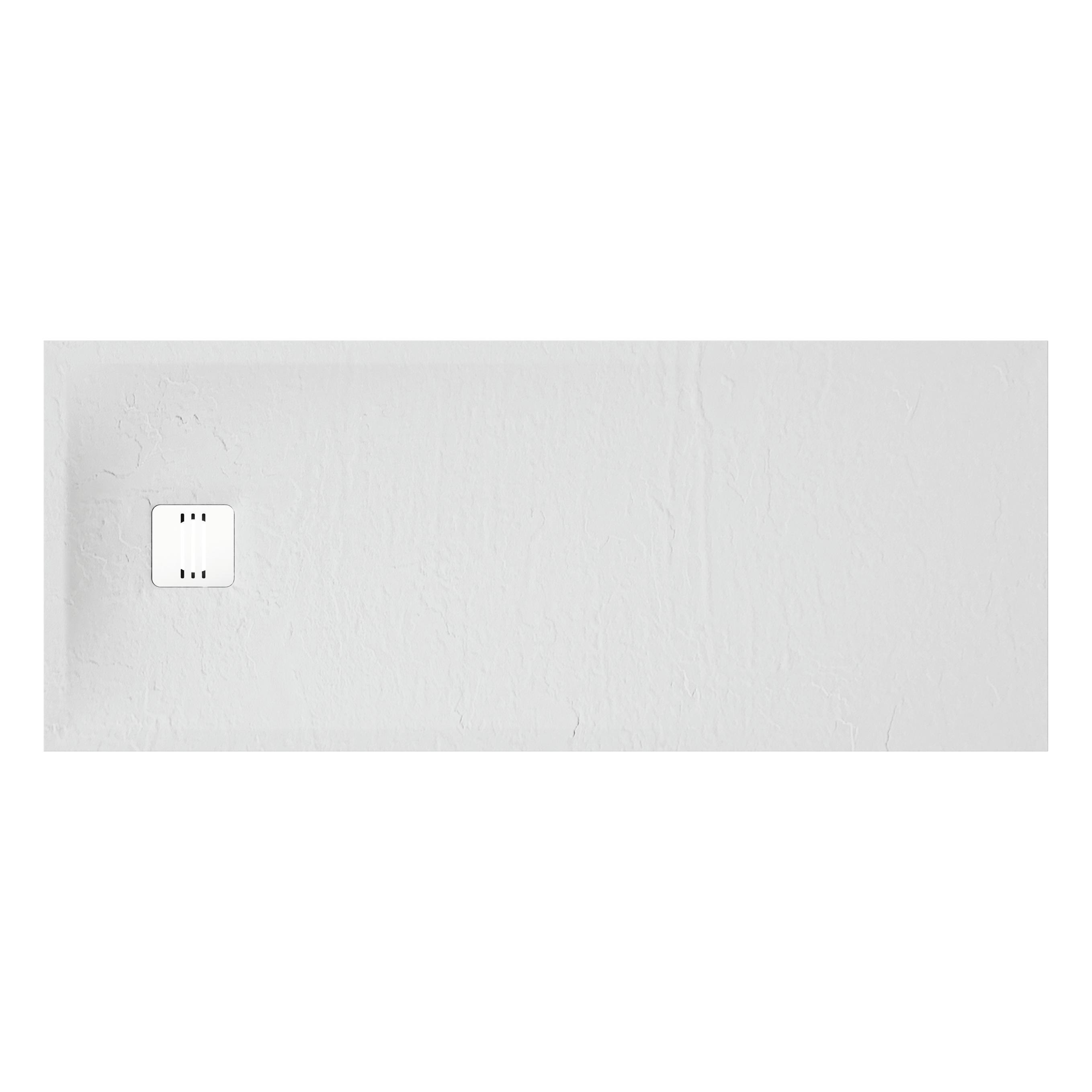 Piatto doccia ultrasottile resina sintetica e polvere di marmo Remix 70 x 170 cm bianco - 3