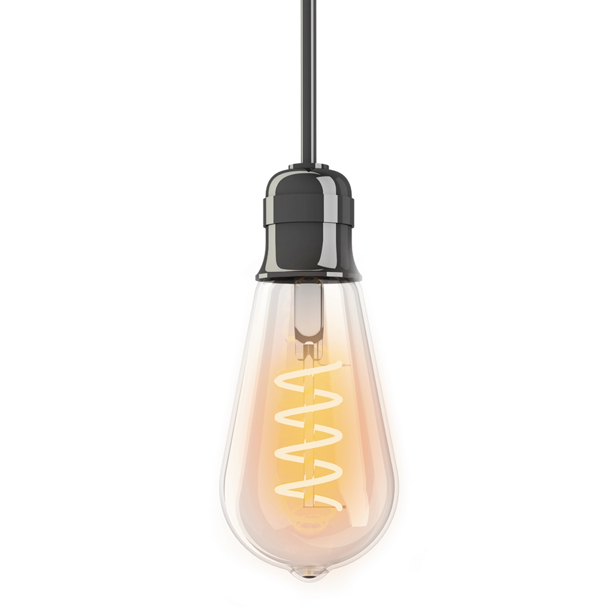 Lampadina decorativa LED, E27, Goccia, Trasparente, Luce calda, 4W=300LM (equiv 28 W), 320° , XANLITE - 1