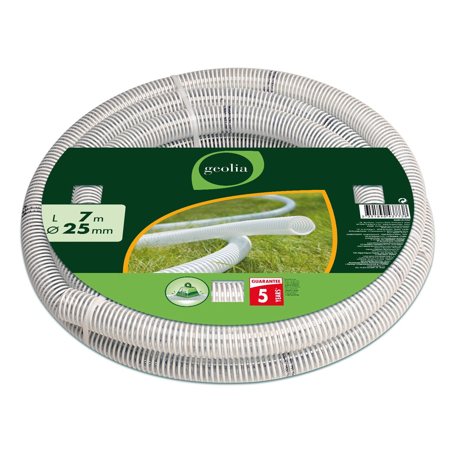 Tubo di aspirazione spiralato BOUTTE in pvc 7 m Ø 25 mm