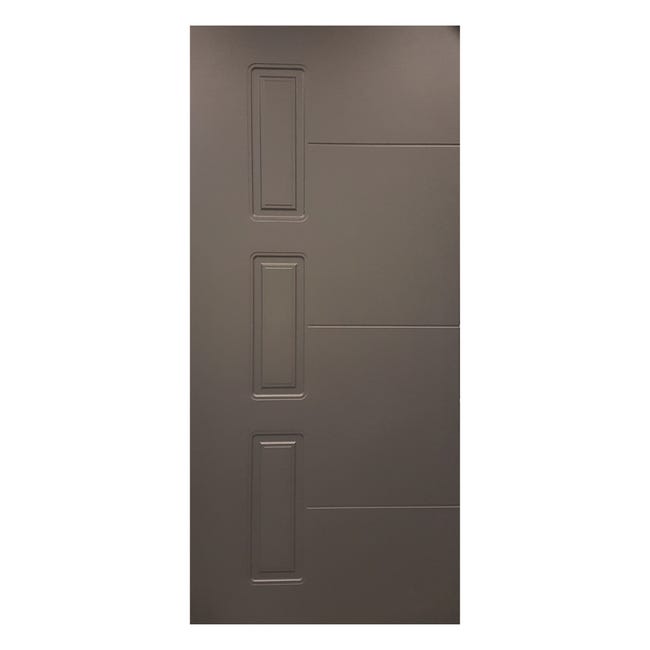 Pannello per porta blindata pellicolato grigio L 91 x H 209.5 cm, Sp 6 mm - 1