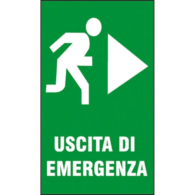 CARTELLO SEGNALETICA USCITA D'emergenza A Sinistra 220X100. Emergency - Foto 6