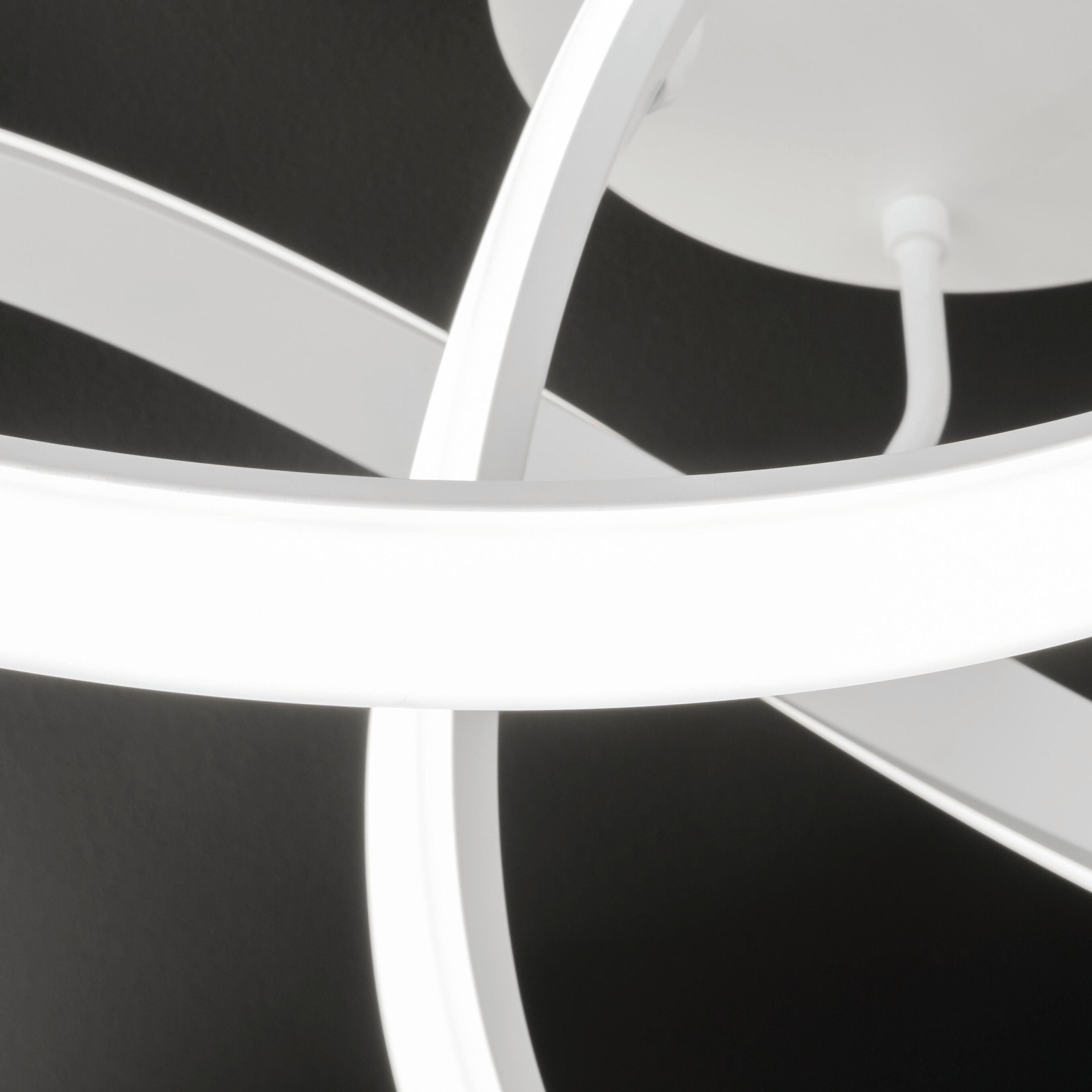 Plafoniera moderno Indigo LED integrato bianco, in metallo, D. 59 cm 59x59 cm, WOFI - 6