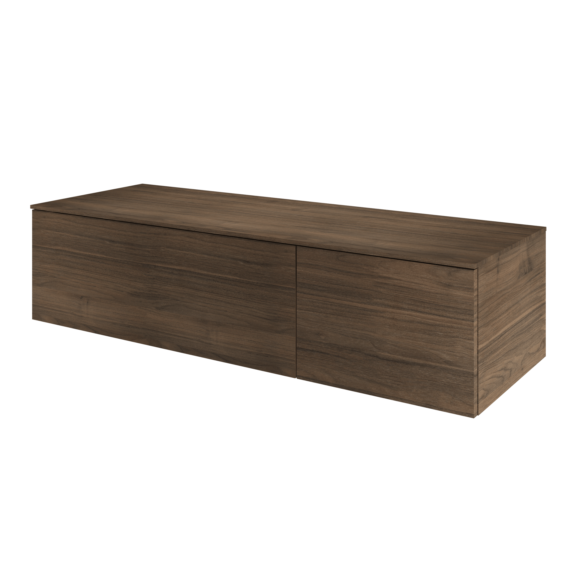 Mobile da bagno sotto lavabo con top L 135 x P 48 x H 33 cm in mdf effetto noce