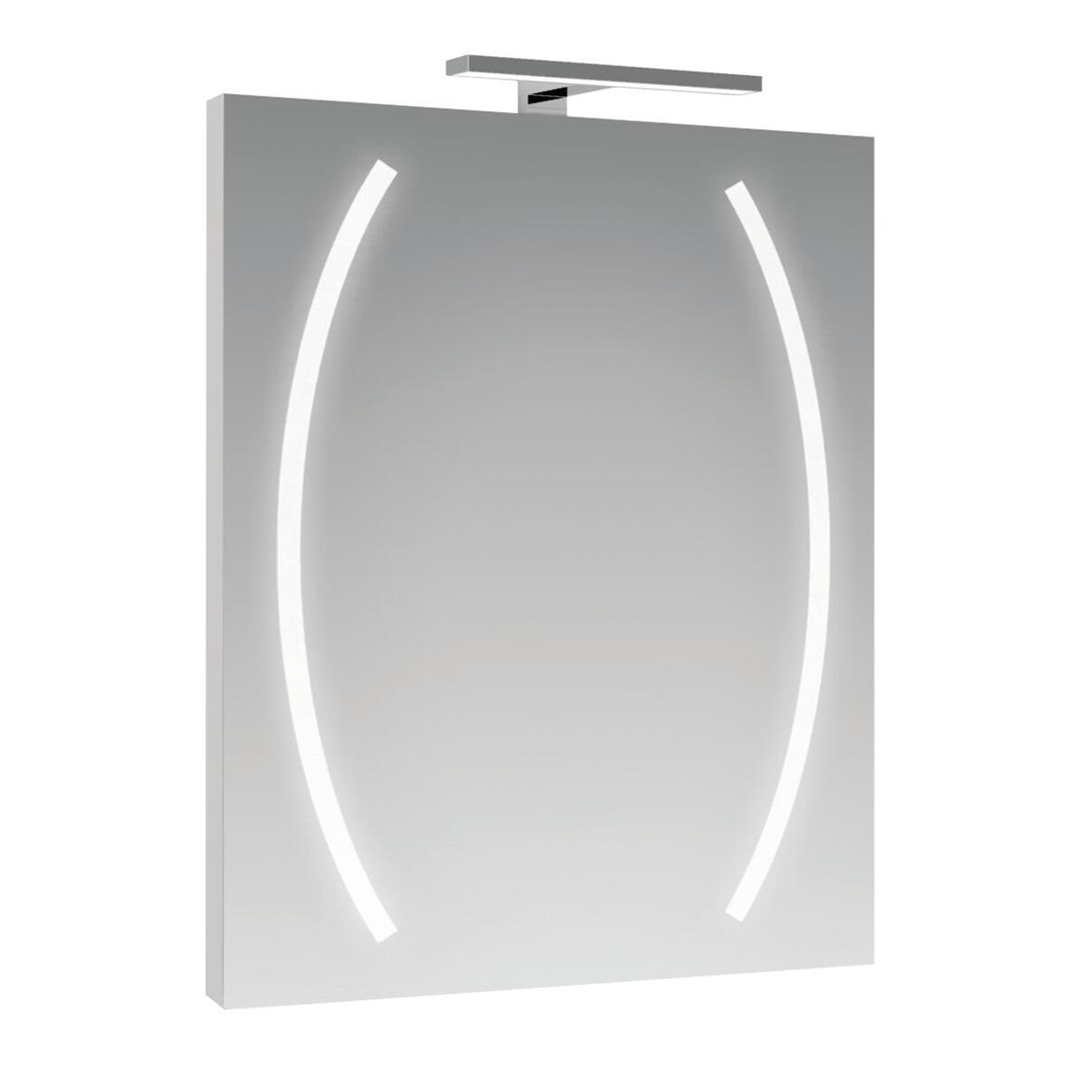Specchio con illuminazione integrata completo di faretto bagno rettangolare Boomerang L 60 x H 80 cm - 3