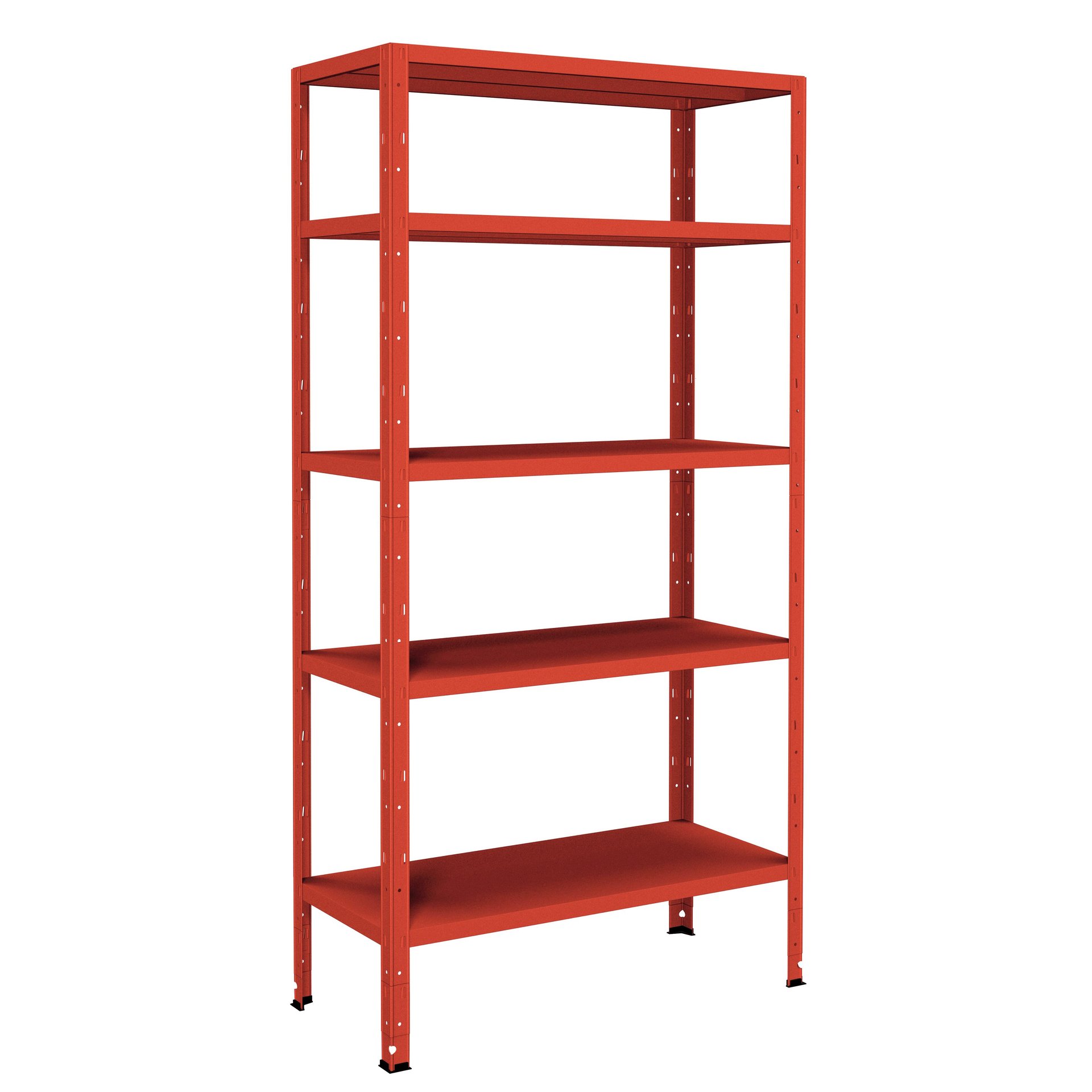 Scaffale in metallo in kit Crosser L 90 x P 40 x H 180 cm rosso