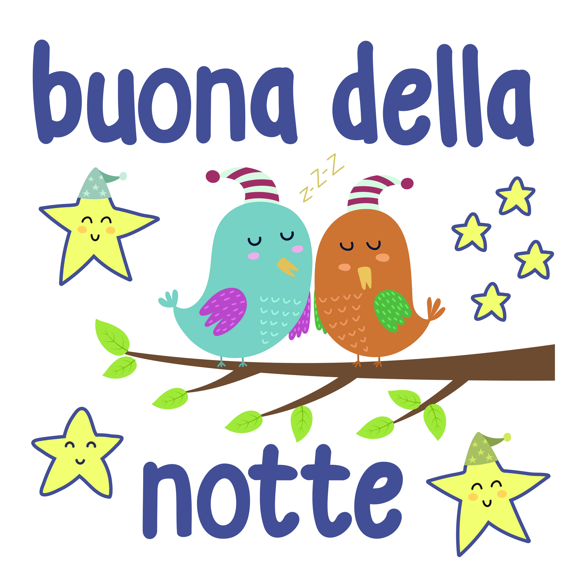 Sticker buonanotte 31x31 cm multicolore, confezione da 2 fogli Leroy