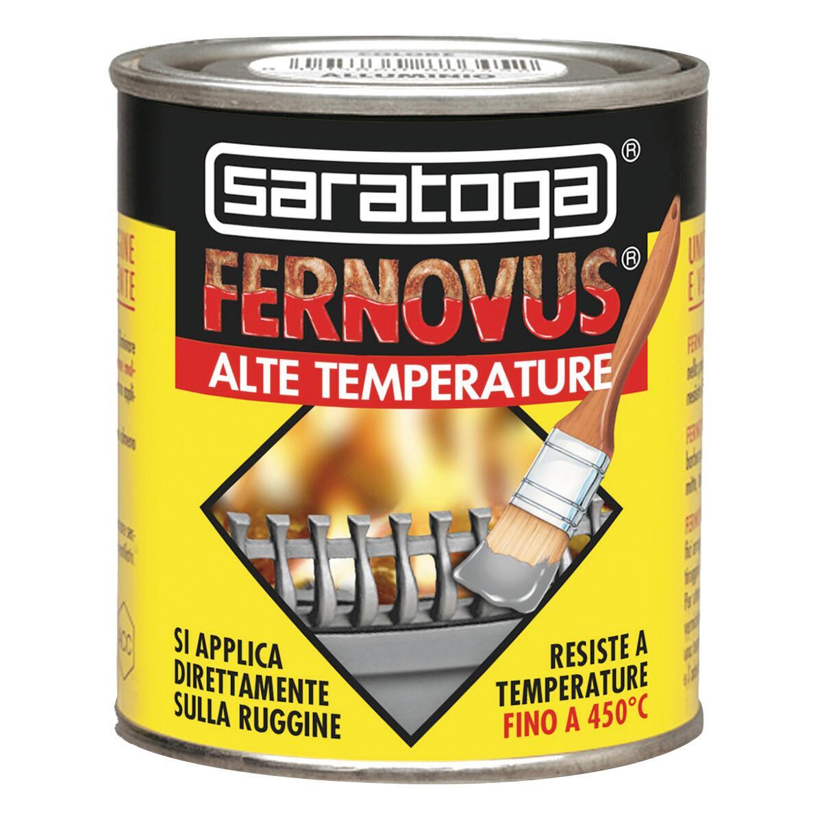 Smalto spray antiruggine base solvente SARATOGA Fernovus Alte temperature nero satinato 0.25 L - 6