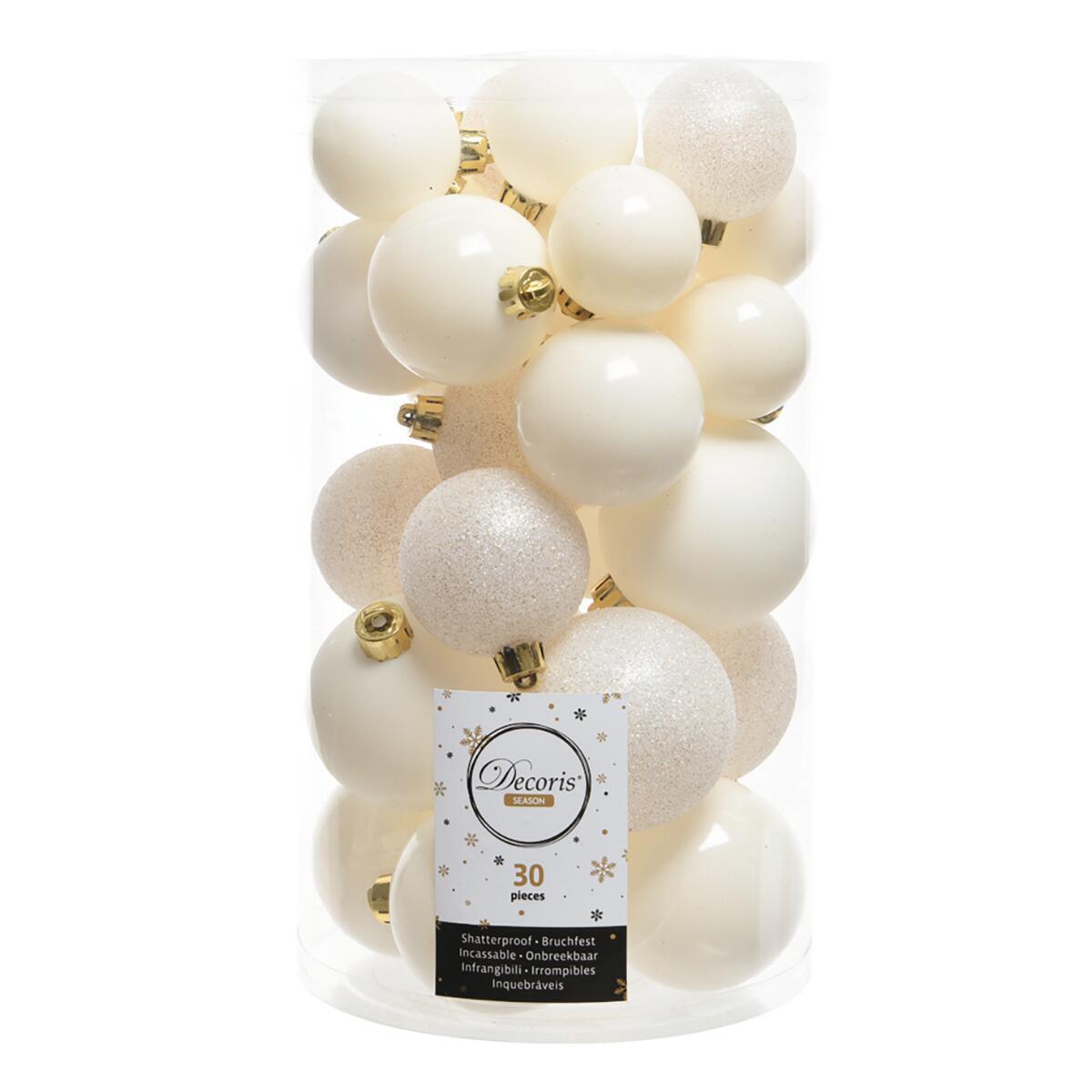 Sfera natalizia in plastica confezione da 30 pezzi
