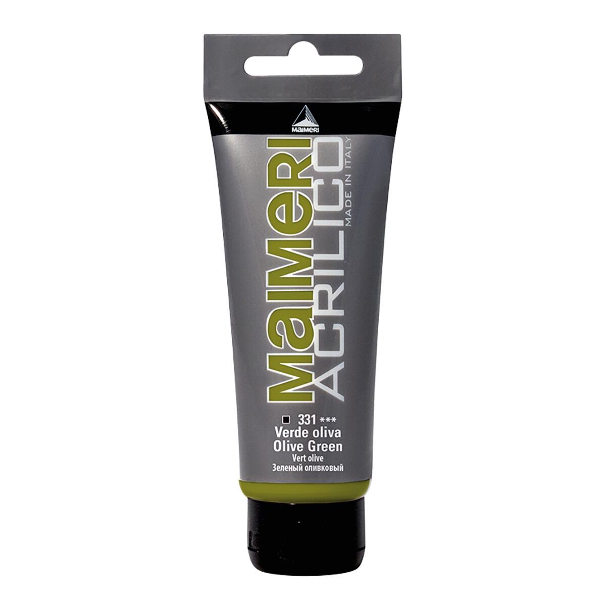 Colore acrilico MAIMERI 0.75 L verde oliva