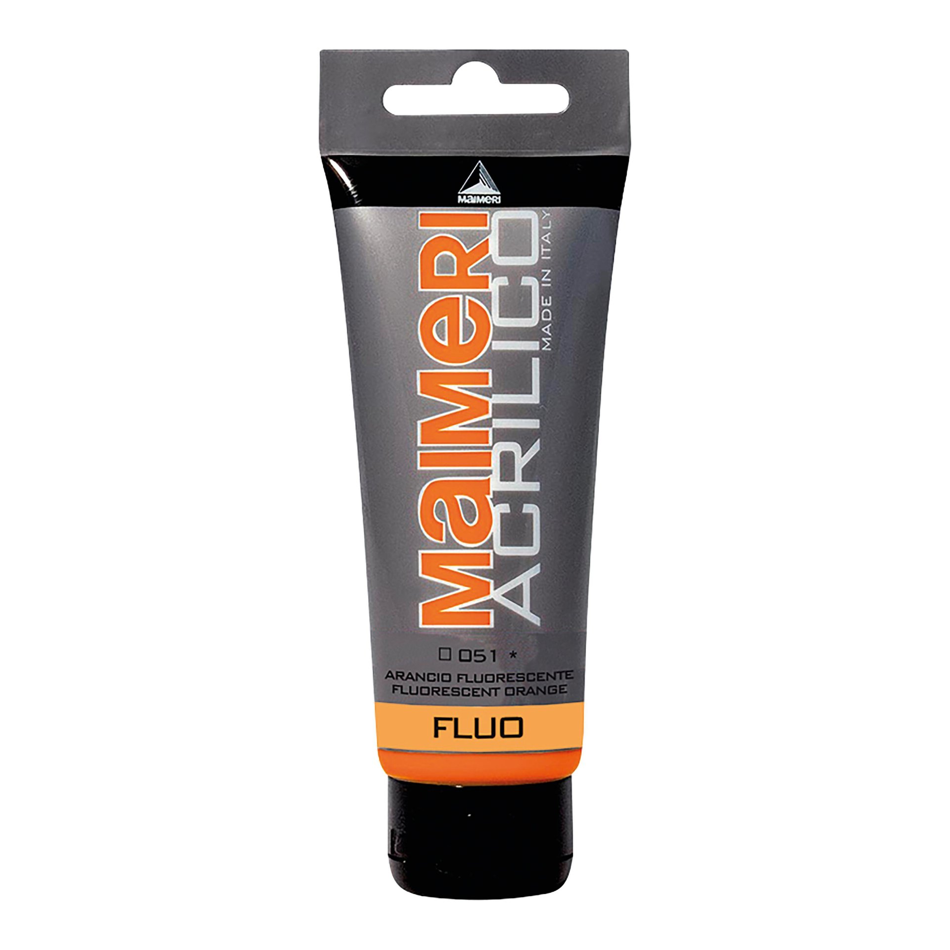 Colore acrilico MAIMERI 0.75 L arancio fluorescente