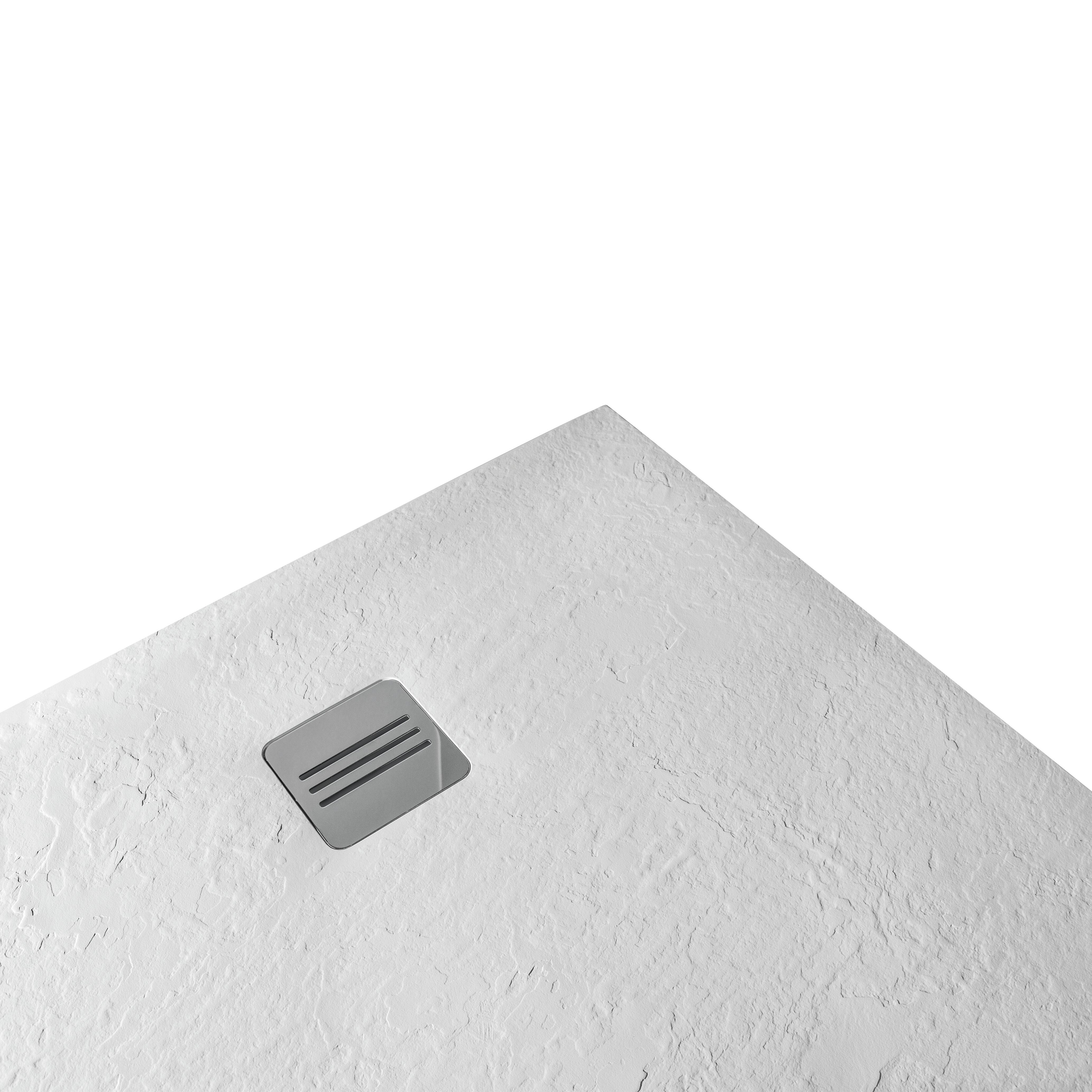 Piatto doccia ultrasottile resina sintetica e polvere di marmo Remix 70 x 170 cm bianco - 4